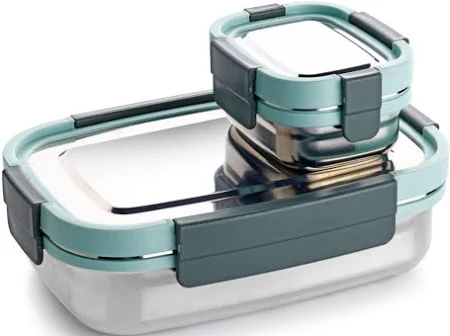 Ganesh Shine Stainless Steel Airtight Leak-Proof Lunch Box