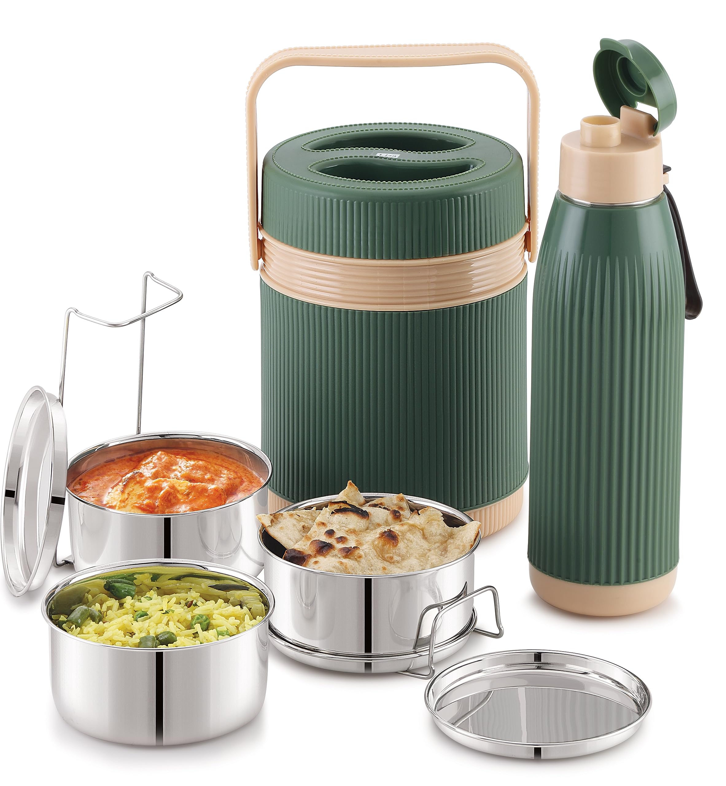 TeDeMel 3 Tier Insulated Tiffin with Bottle