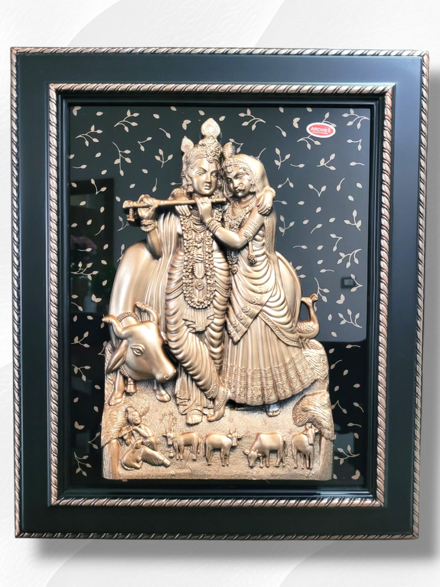 Shree Radha Krishna Premium Acrylic Vertical Wall Art