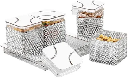 Fiesta Air-Tight Dry Fruit Container Tray Set with Lid and Serving Tray