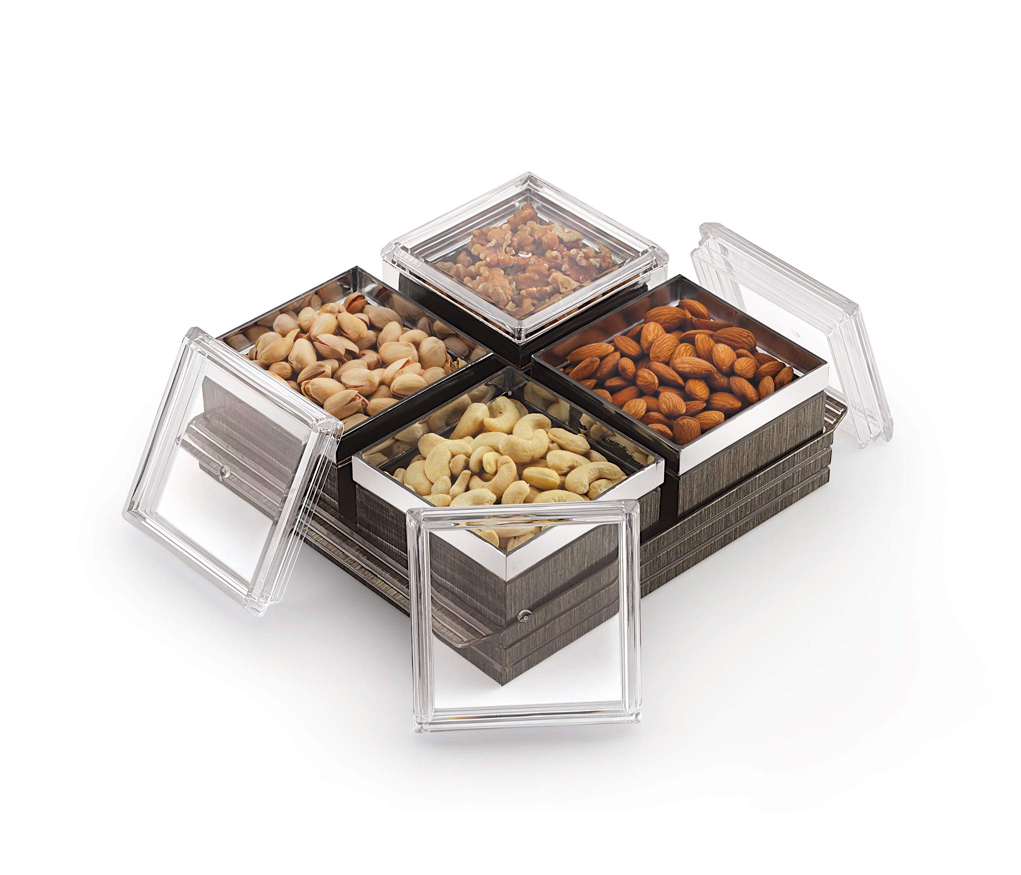 Liza Dry Fruit Container with Serving Tray - 5 Piece