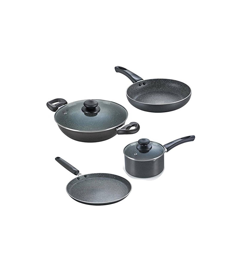 Prestige Omega Deluxe Granite 4 Pc Cookware Set
