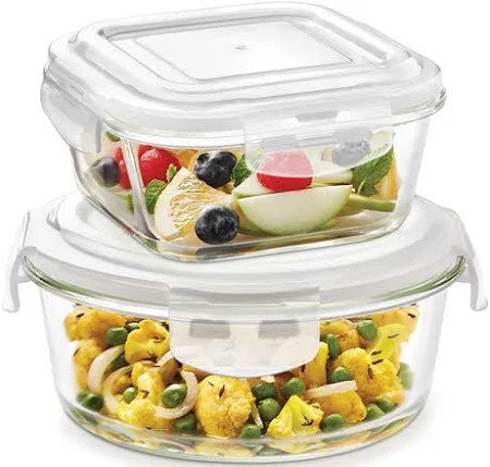 Borosil Klip-N-Store Glass Containers